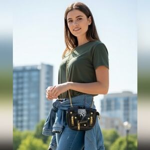 Biker Jacket Shoulder bag Moto Crossbody Bag Leather Ladies Clutch Handbags